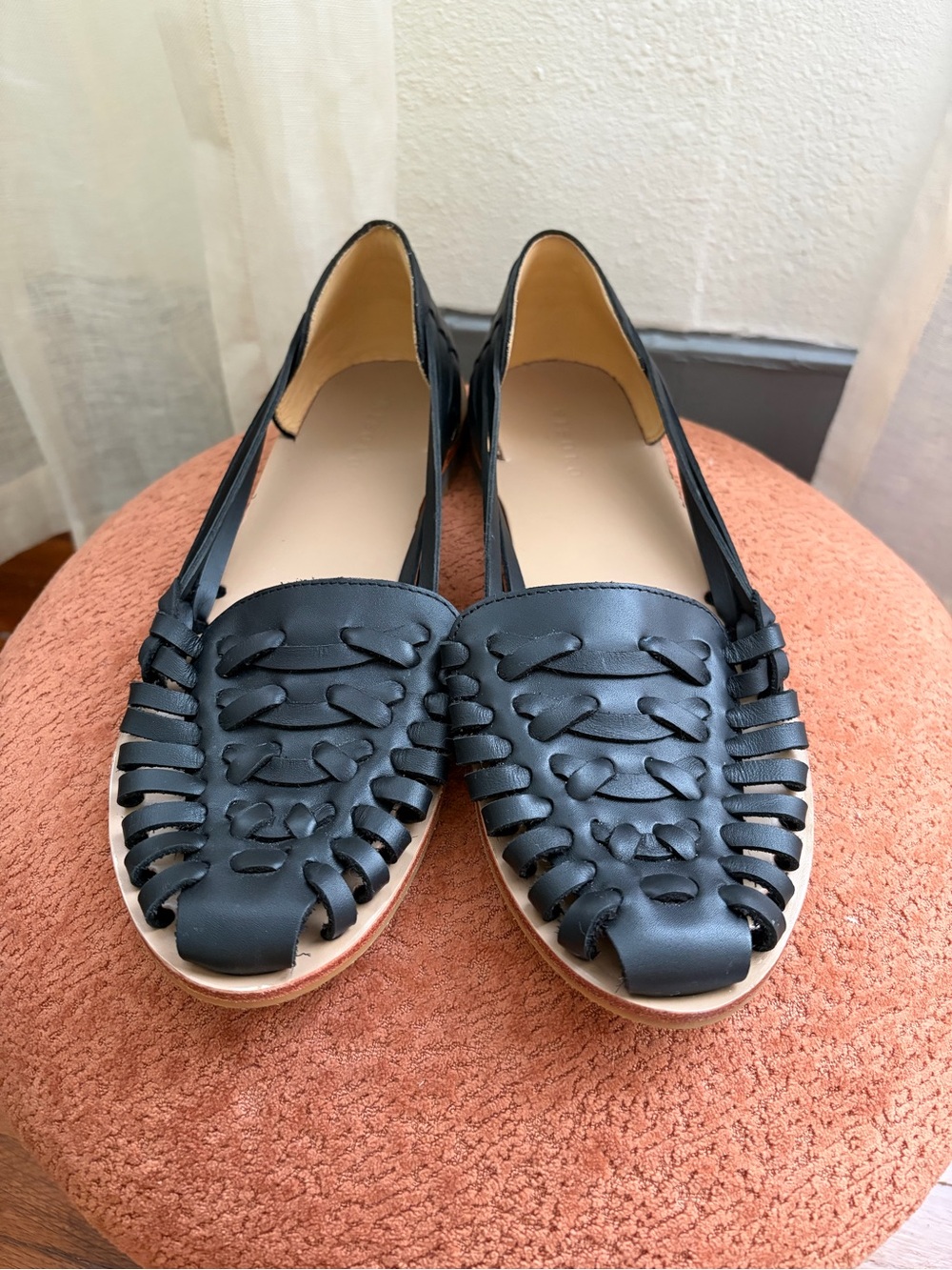 Nisolo Black Woven Leather Sandals